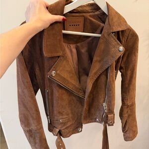 Blank NYC Tan Suede Leather Jacket